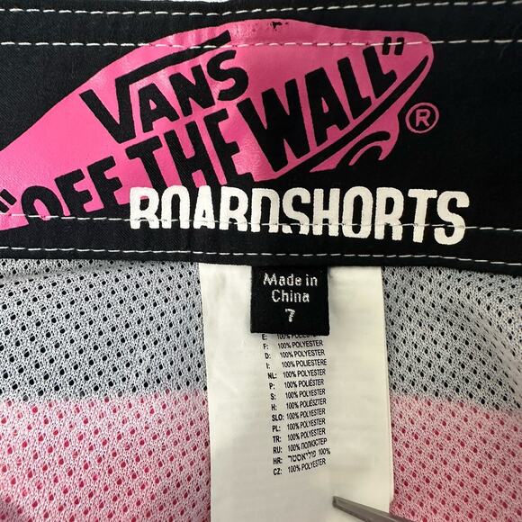 Vans Board Shorts Juniors Women Size 7 Swim Trunks Beach Surfing Activewear Y2K - Picture 7 of 10